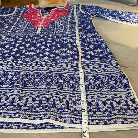 Soft Surroundings Label Noir embroidered linen tunic S - Picture 5 of 9